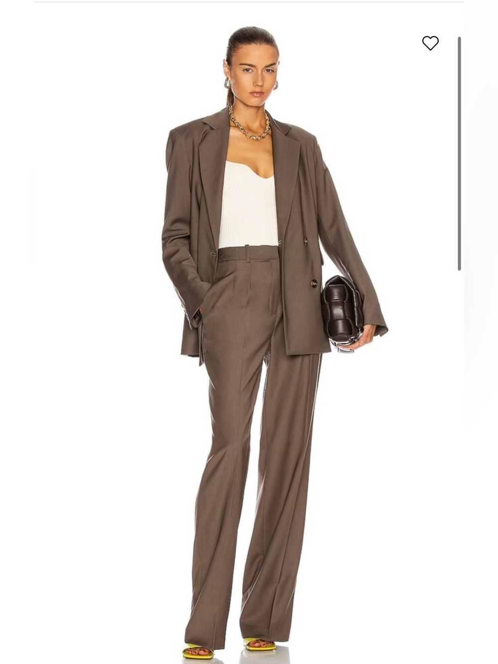 LOULOU STUDIO Tatakoto Double-Breasted Wool Blazer & Sbiru Pleated Pants Size M